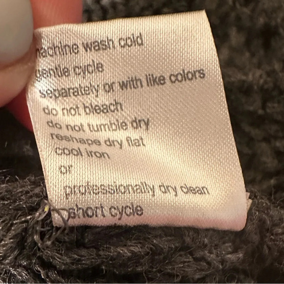 ELSAMANDA Anthropologie ITALIAN Gray Popcorn Knit WOOL ALPACA SM Sparkle Sequin - Picture 5 of 11